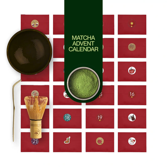 Matcha adventskalender 2025 med visp, Chawan och Chashaku