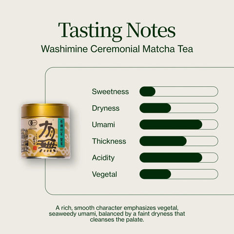 Washimine ceremoniellt Matcha -te