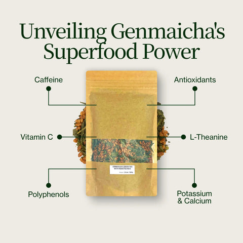 Genmaicha grönt te med rostat ris