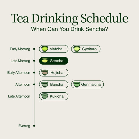 Sencha Shizuku med Matchapulver